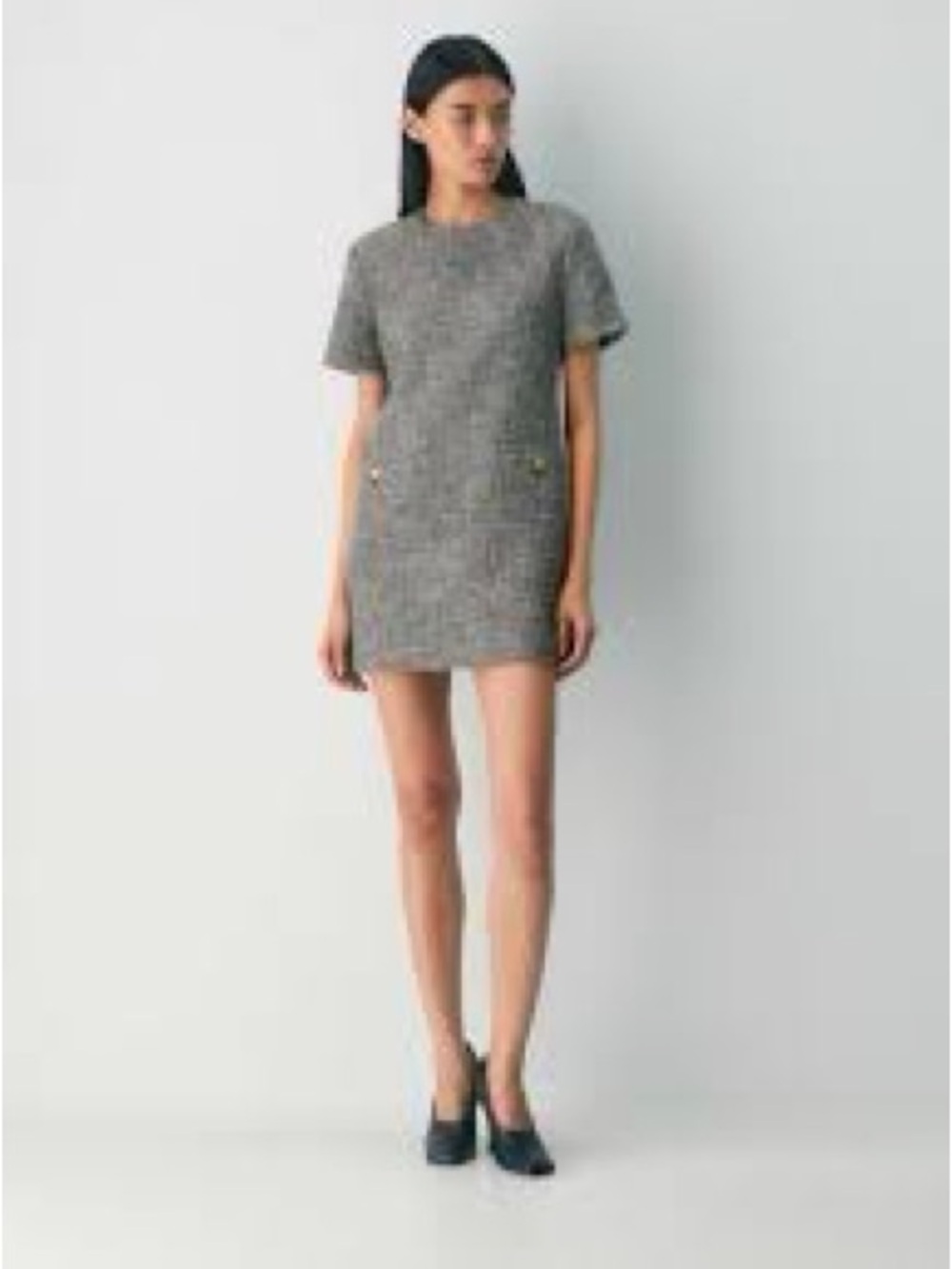 Eclipse Tweed polyester Mini Shift Dress